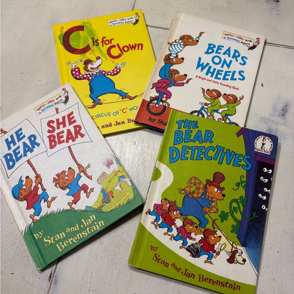 Rare Vintage Berenstain Bears Lot 4 First Edition Hardcovers EXCELLENT CONDITION